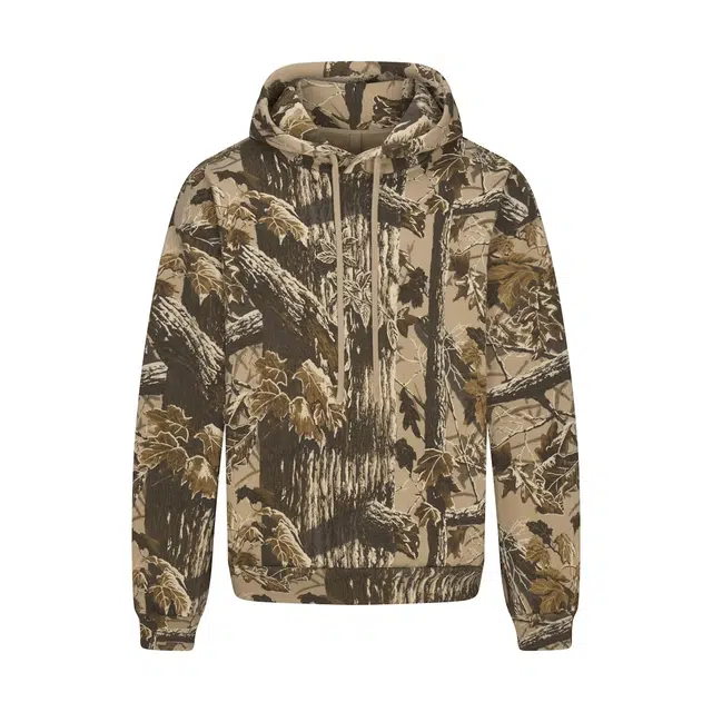 SKIMS FW25 HEAVYWEIGHT FLEECE MENS REALTREE RELAXED HOODIE
