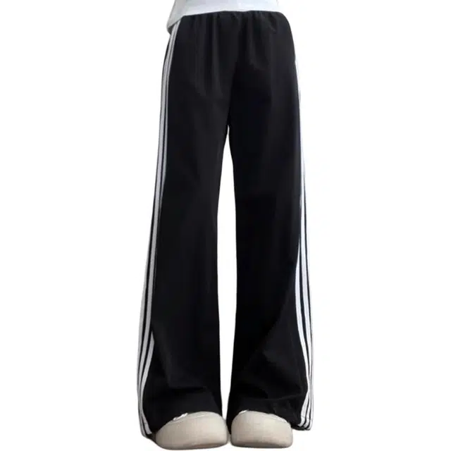 徐百货 美式三条杠运动裤高腰宽松阔腿裤小个子条纹直筒卫裤潮流百搭舒适休闲裤 男女同款