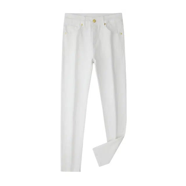 假日伯爵 美式高街水洗纯色基础款百搭潮流棉弹舒适柔软亲肤显高窄版高级感设计合身休闲微喇男士长裤牛仔裤 男款