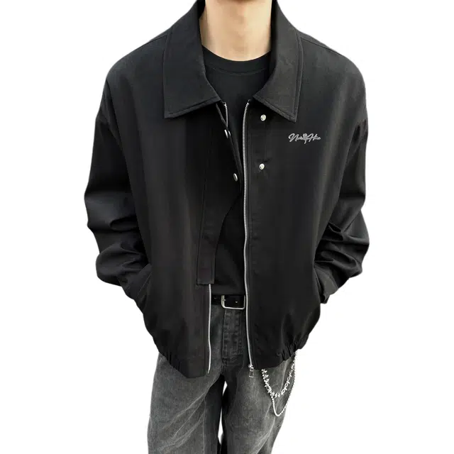 【潮流飞行员教练服】布客行 美式复古高街大码宽松港风可卸胸针轻奢老钱痞帅时尚短款翻领拉链帅气外个性百搭休闲行政夹克外套 男女同款