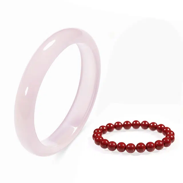 【精选高品质】 琉堇 繁花似锦套装 一步一响新中式气质优雅大方百搭 小众轻奢设计高级感 玻璃猫眼 手镯 女款