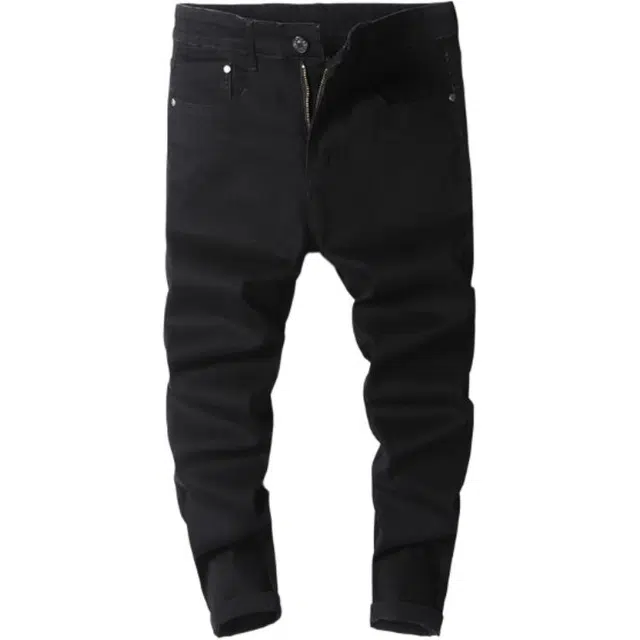 吉肯蒂 潮牌修身百搭简约牛仔裤 男款