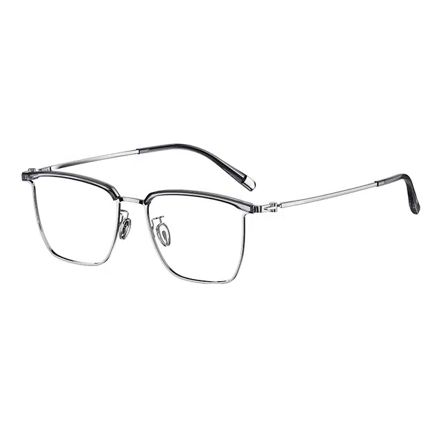 HELEN KELLER Titanium Semi-Rimless Eyeglasses