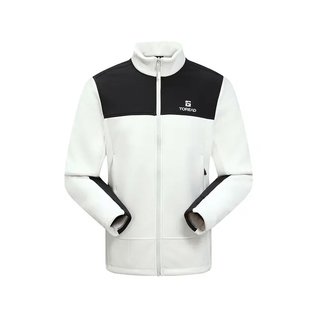 探路者 字母拉链立领百搭休闲绒感外套 男款