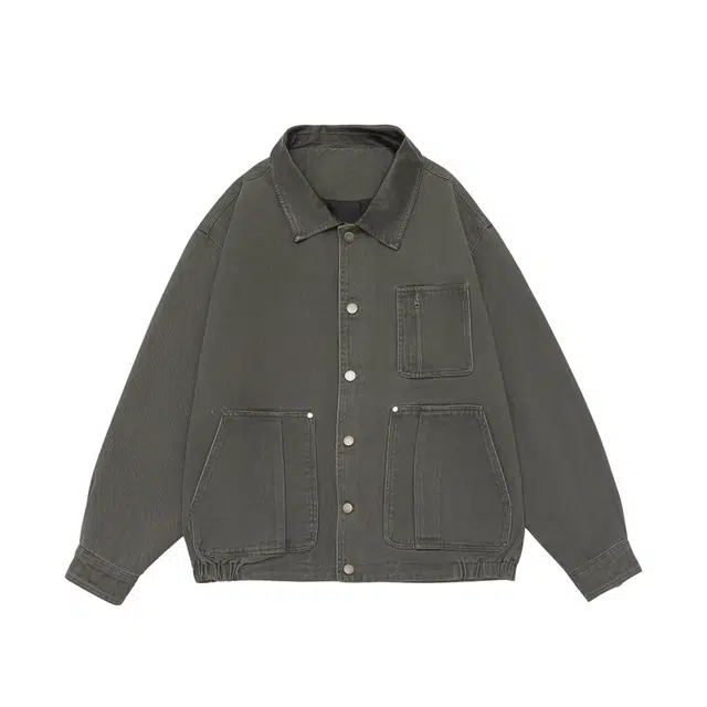 假日伯爵 轻奢高级潮牌经典复古双边多口袋设计秋季款立领痞帅机车服工装皮衣外套夹克 男女同款