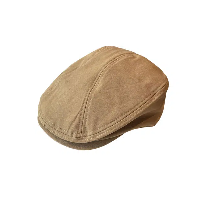 稻草人 韩系休闲简约光板纯色前进帽 学生百搭时尚显脸小蓓蕾帽 聚酯纤维 贝雷帽 女款