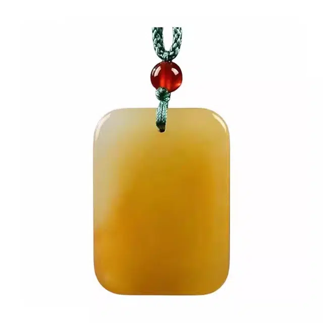 子婳 无事牌诸事顺利平安喜乐复古国风简约百搭#好运 黄龙玉 吊坠 男女同款情侣款