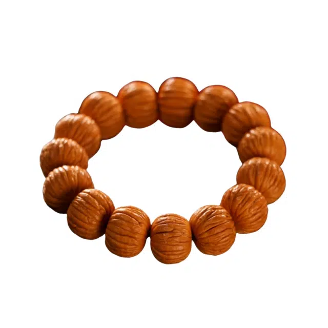 宣华意 凤羽金丝文玩佛珠 国潮新中式 轻奢高端 精品矮桩盘玩#好运 猴头核桃 手串 男款