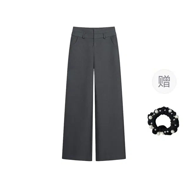 雾闪闪 休闲百搭垂感低腰阔腿裤直筒女 西装裤 女款