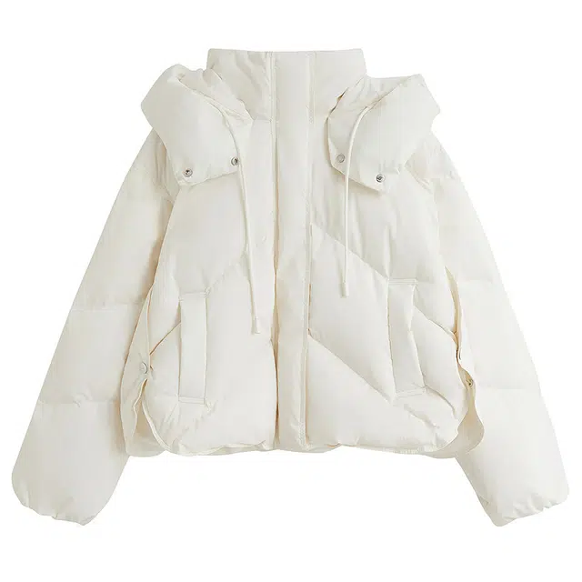 茵曼 连帽休闲简约通勤厚实不臃肿小个子宝藏显瘦冬季短款平价保暖时尚氛围羽绒服 女款