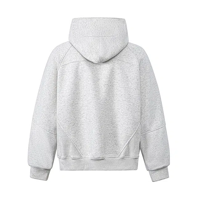 欧路得 美式半拉链重磅连帽男潮牌拼接秋季宽松短款套头帽衫外套卫衣 男款