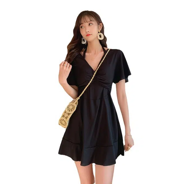 淑好百 保守遮肉显瘦小清新风格合身舒适百搭连体泳装 女款