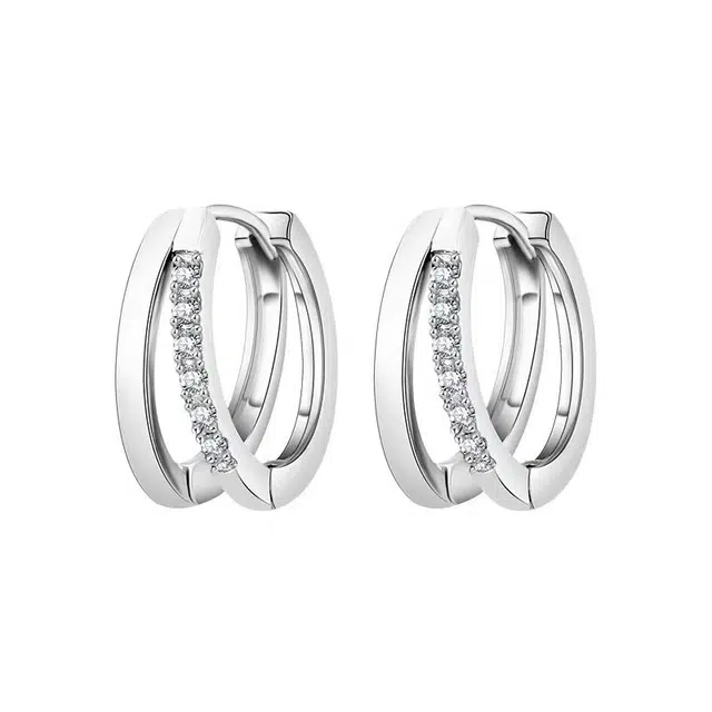 澜耀 高级感轻奢素圈小众耳饰 铜合金 耳环 女款