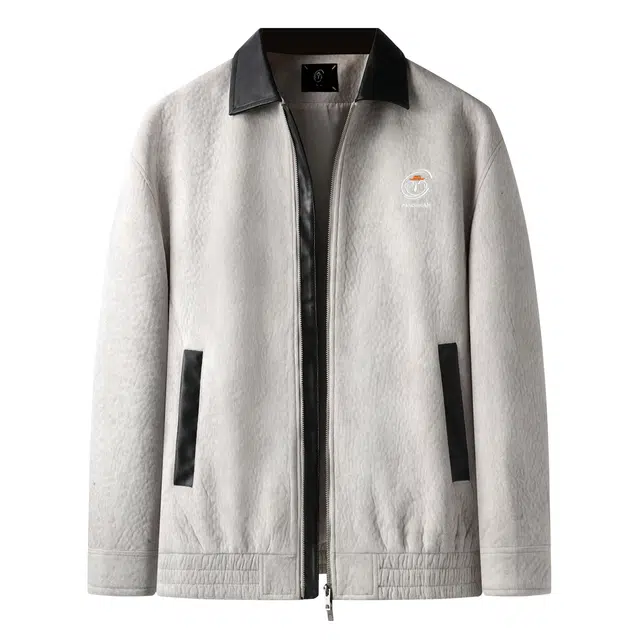 百胜狐 宽松巴恩风休闲翻领撞色夹克外套 男款