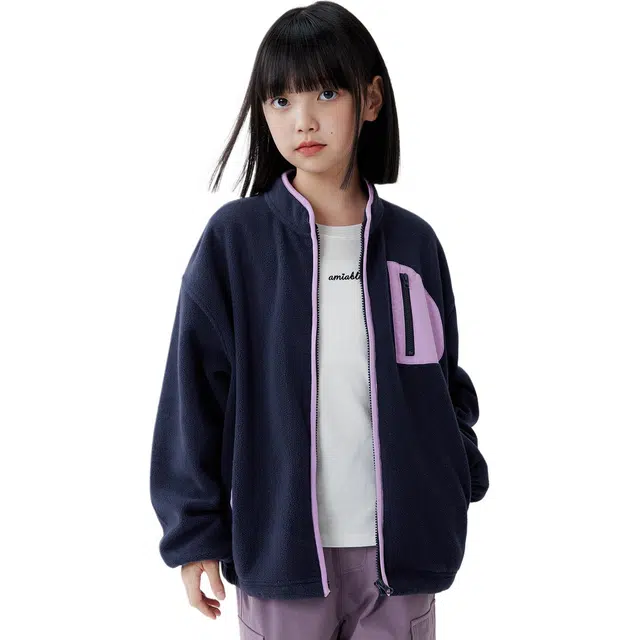 左西夹克 保暖立领防风摇粒绒长袖 儿童款