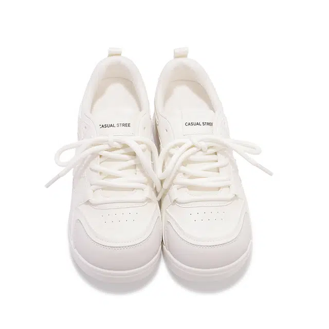 小众百搭设计感学院风休闲配裙小白鞋 减震耐磨 低帮 板鞋 女款 米白色