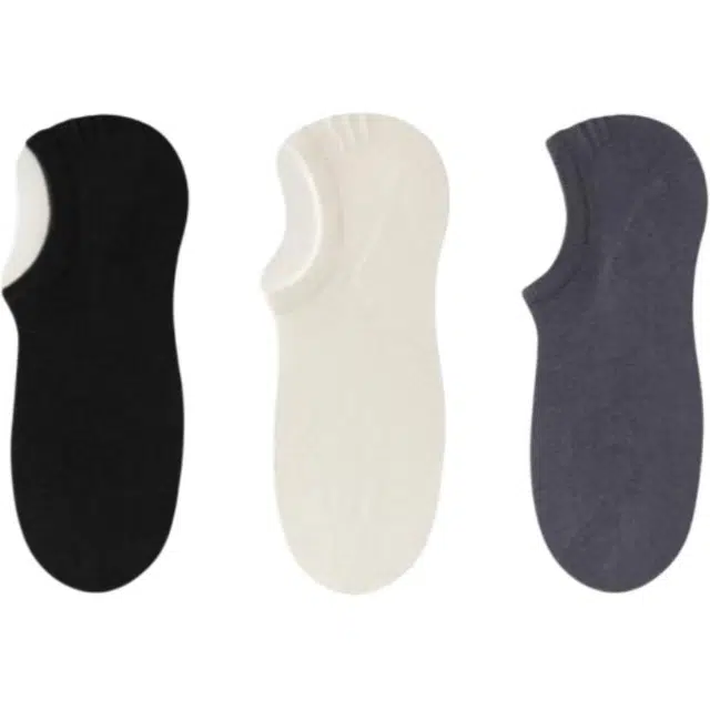 妮轻 防滑纯色简约短袜 男款