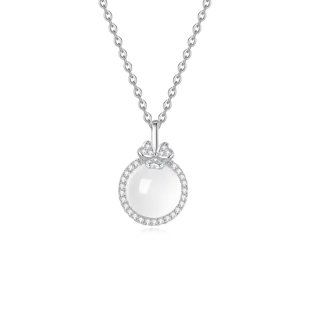 【好运福蝶】 周大生 闪耀蝴蝶 森系浪漫 白月光蝴蝶新中式复古时尚简约气质优雅锁骨链#好运天然 玉髓 项链 男女同款情侣款