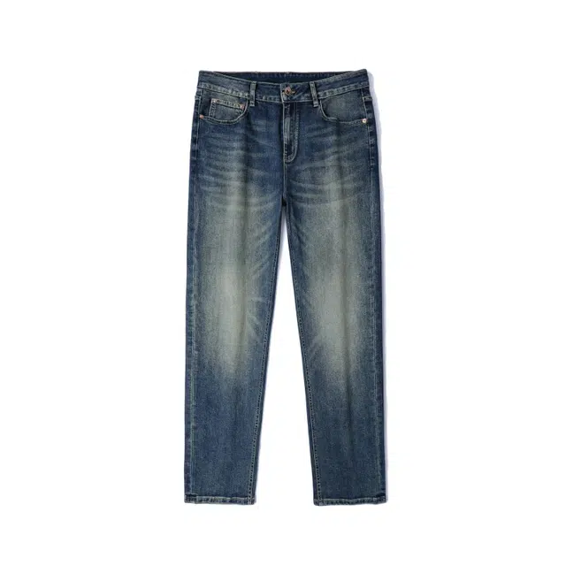 假日伯爵 美式复古高品质秋季款微弹潮流耐磨水洗修身直筒日常通勤简约纯色基础款显瘦显高男士长裤牛仔裤 男款