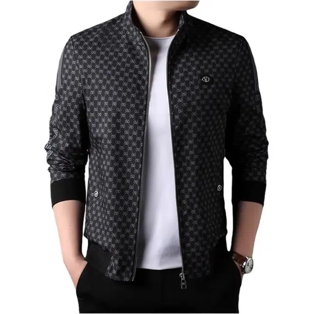 太子龍 高端品牌立领韩版时尚印花字母青年帅气长袖夹克外套 男款