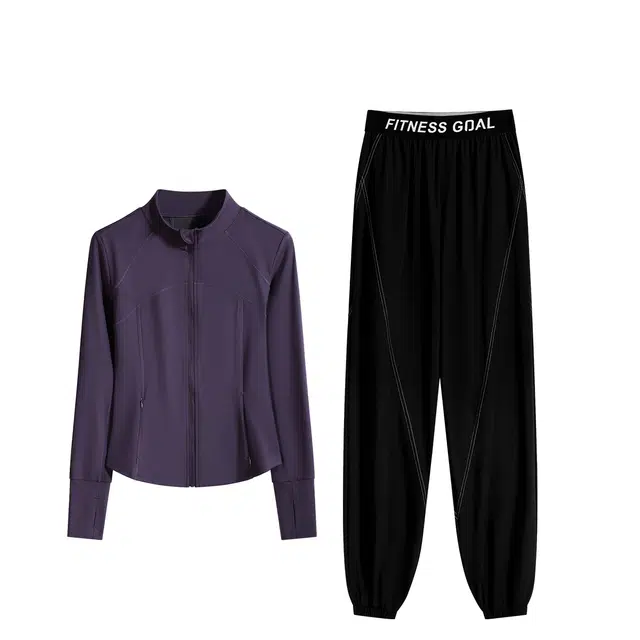 百思绒  后口袋速干长裤训练瑜伽服  健身套装  女款