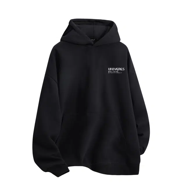 物质公式 潮牌重磅美式高街复古趣味像素可爱小狗图案字母印花设计感宽松简约日常通勤潮流时尚休闲透气质感百搭长袖套头连帽卫衣 男女同款