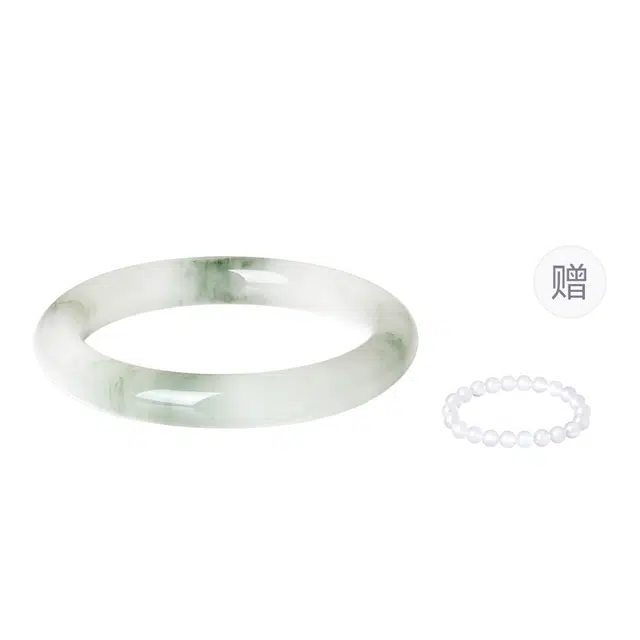 周大生 【幸福花嫁 | 人间烟火】甄选多翠玉镯古风旗袍汉服搭配新中式 清透高级感 贵妃宫廷清冷百搭手饰 日常约会天然 天山翠 手镯 女款