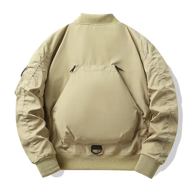 北极绒 飞行员男美式复古棒球服多口袋工装外套机能夹克 男款