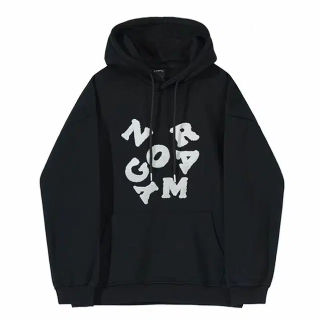 艾梵斯贝 美式复古潮流字母毛巾刺绣简约设计款日常通勤百搭宽松休闲时尚高街风韩系学院风少年感连帽卫衣 男款