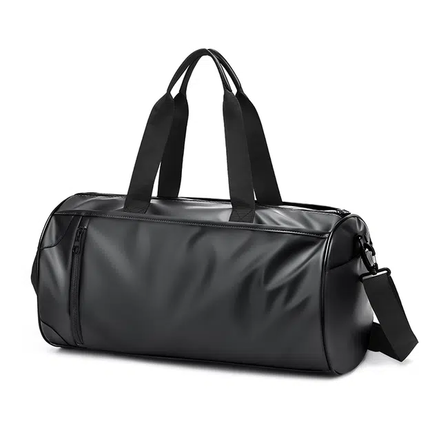 德力熊 纯色干湿分离大容量 牛津布 旅行包 男女同款情侣款 灰色/黑色