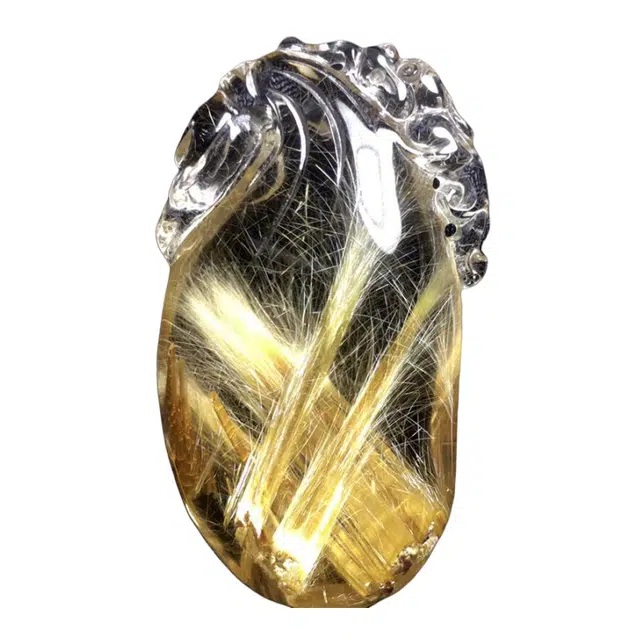 师傅已加能量 灵运宝 转运招财巴西原矿金发晶水晶精雕貔貅钱袋板钛猫眼晶体干净磁场#好运天然 钛晶 吊坠 男女同款情侣款