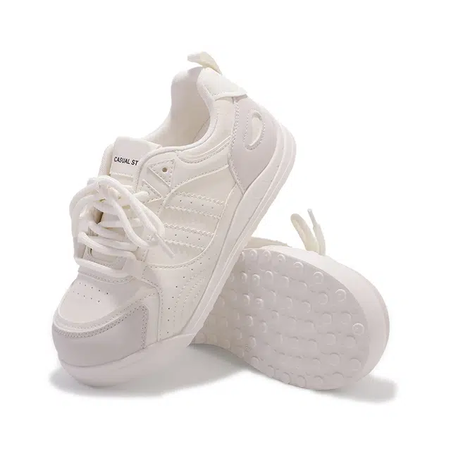 小众百搭设计感学院风休闲配裙小白鞋 减震耐磨 低帮 板鞋 女款 米白色