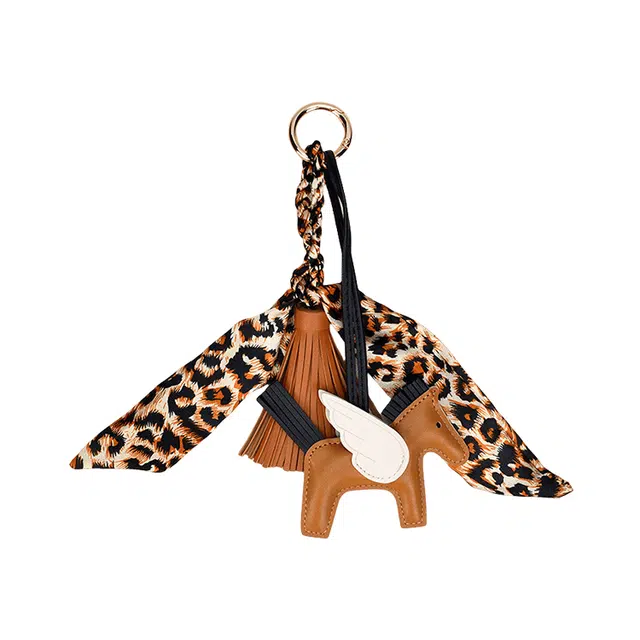玄唐 高级小飞马流苏穗子小马包包挂饰车钥匙扣 皮革 挂件 男女同款情侣款