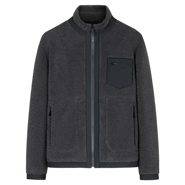 与狼共舞 绒感时尚舒适亲肤耐磨抗皱弹力立领防风保暖夹克外套 男款