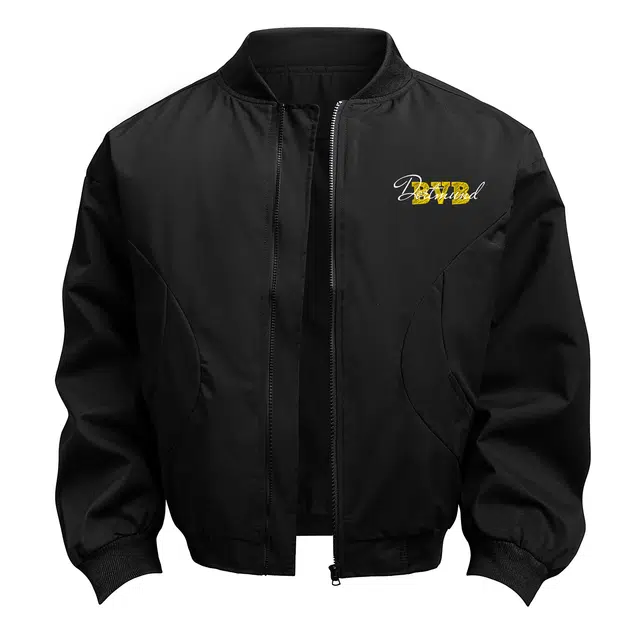 普鲁士多特蒙德 美式复古户外高街潮牌百搭宽松舒适休闲上衣外套防风纯色印花设计棒球领夹克 男女同款