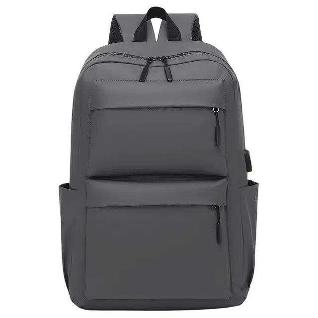 德力熊 大容量时尚多功能简约通勤纯色 尼龙 双肩包 男款 多色