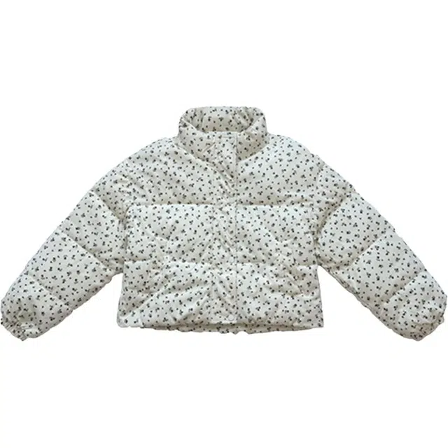 思蓓儿 短款女韩系学院风加厚长袖棉衣花棉袄棉服 女款