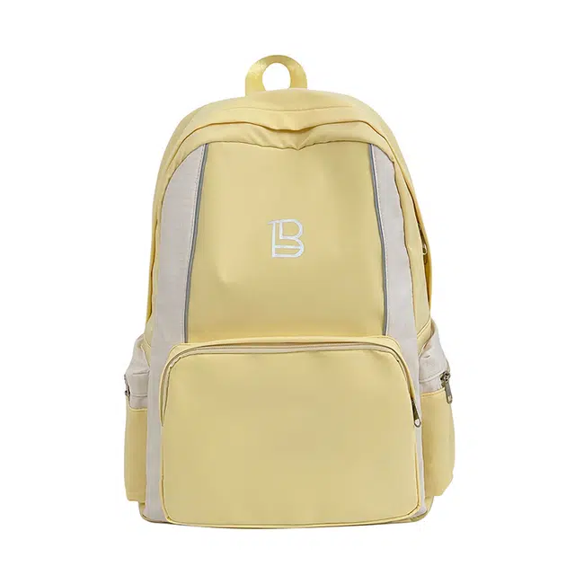 德力熊 百搭撞色书包日系小众设计旅行背包大容量法休闲通勤 尼龙 双肩包 常规 男女同款情侣款 多色