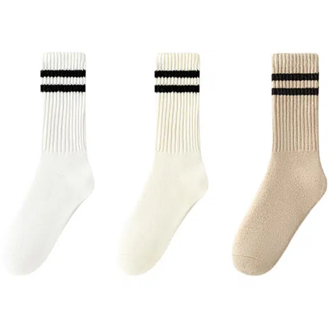 黛梦恋 秋冬季加绒加厚长筒地板袜中筒袜 女款