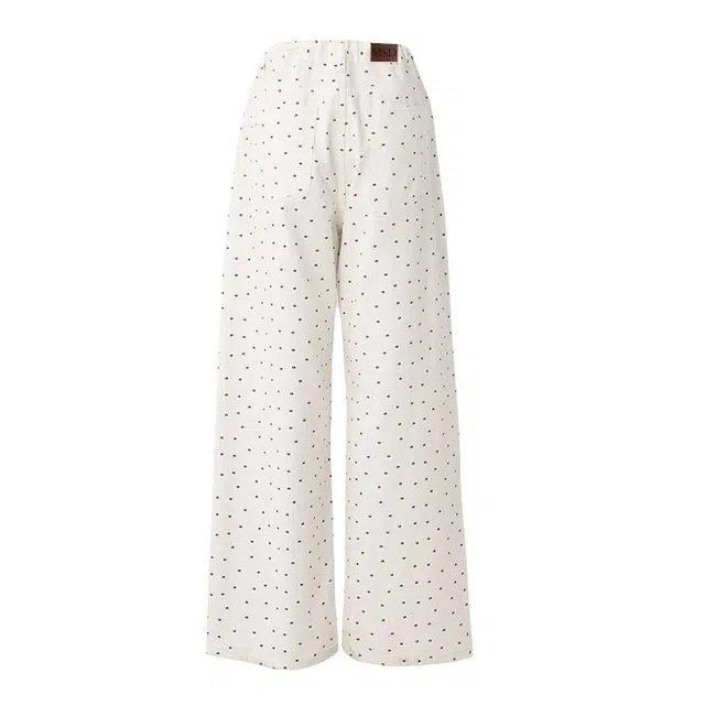 玫丝朵 波点阔腿宽松梨形身材显瘦直筒拖地碎花牛仔裤 女款