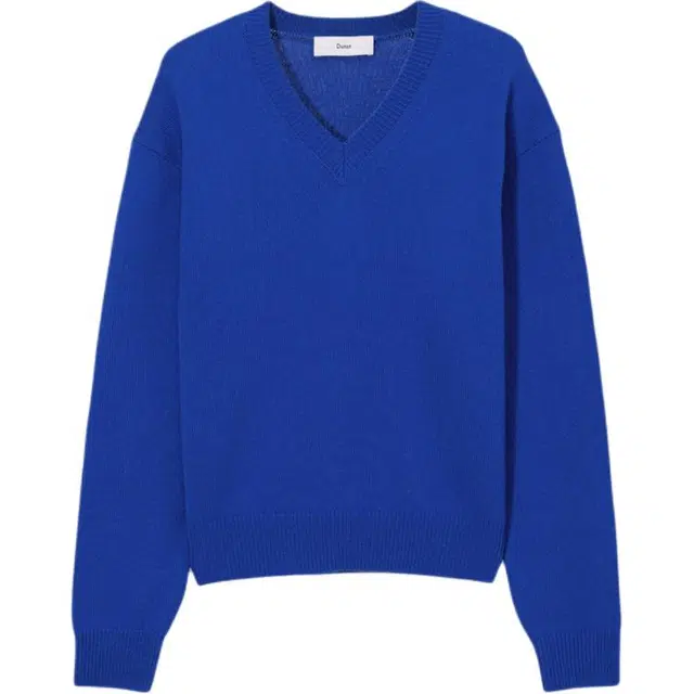 Dunst UNISEX CASHMERE V-NECK SWEATER BLUE V