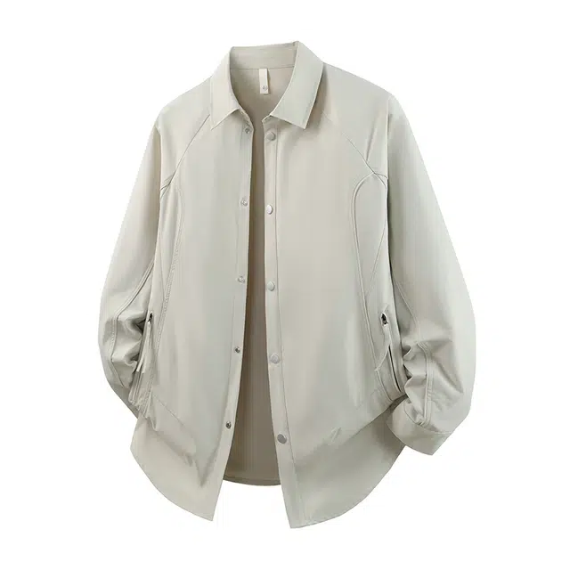 寻星记 早秋穿搭刚需四色简约翻领外套慵懒松弛感拿捏衬衫 男女同款