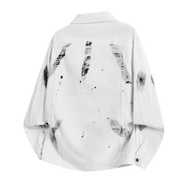 普鲁士多特蒙德 学院风美式潮流小众个性设计高级感翻领开衫上衣百搭无性别主义防风长袖夹克 男女同款