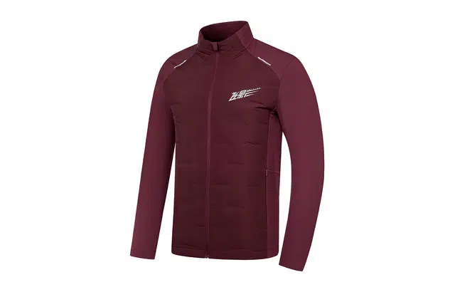 乔丹 飞影 防泼水科技  轻盈保暖口袋拉链 修身立领百搭休闲 运动健身跑步羽绒服 男款 栗壳红