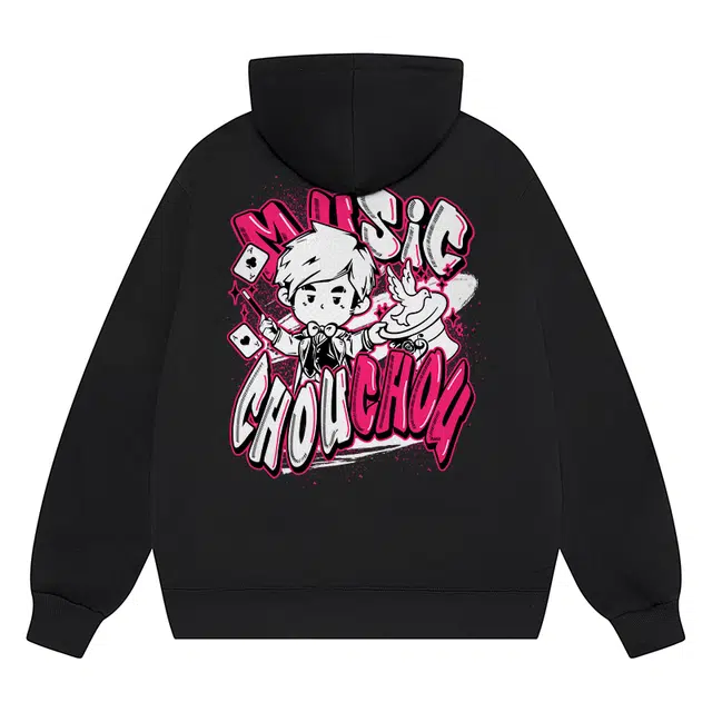 周同学 周杰伦 高街学院风字母简约复古美式宽松通勤百搭休闲运动舒适亲肤纯色落肩套头连帽卫衣 男女同款