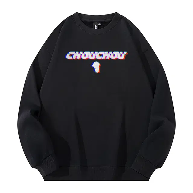 周同学 周杰伦 简约美式复古字母宽松百搭学院风趣味休闲纯色通勤运动套头落肩圆领卫衣 男女同款