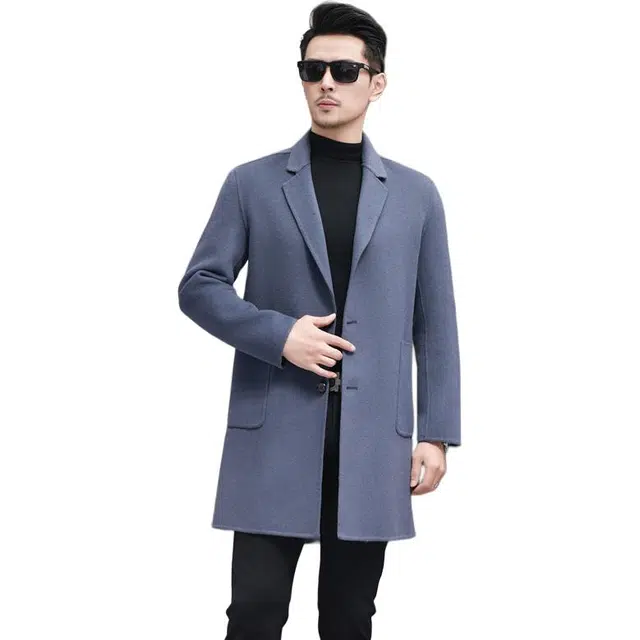 比利斯山羊 商务时尚休闲毛呢大衣外套 男女同款