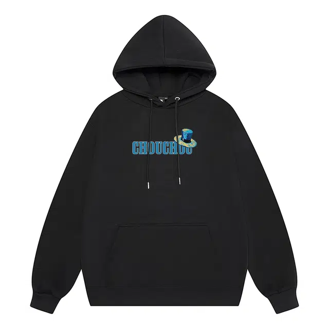 周同学 周杰伦 美式高街学院风复古简约字母宽松通勤百搭休闲运动舒适亲肤纯色落肩套头连帽卫衣 男女同款