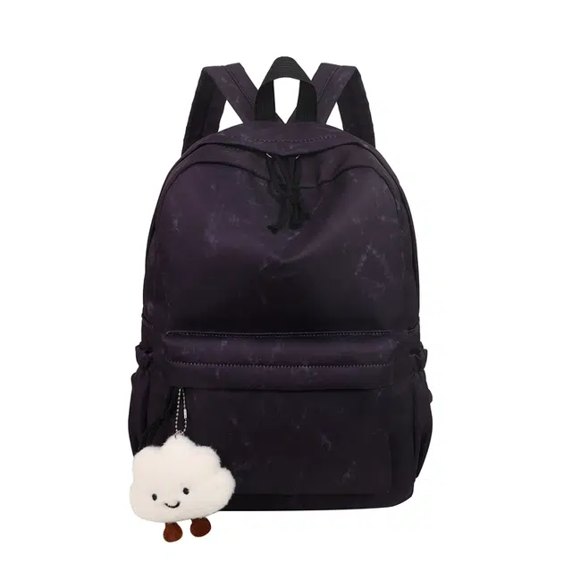 蔻蒂熊 大容量书包女士扎染休闲时尚轻便简约百搭多功能 涤纶 双肩包 常规 青少年 白色/黑色/红色/绿色/蓝色