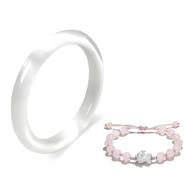 【甄选白月光】 京华录 一步一响 新中式 国潮国风 轻奢高级 清冷感 极简风 潮流年轻 气质百搭 温润贵妃镯#好运 玻璃猫眼 手镯 女款